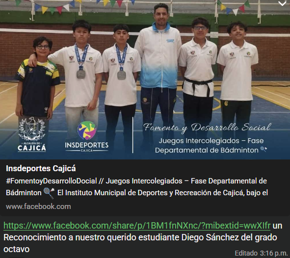 Reconocimiento Deportista